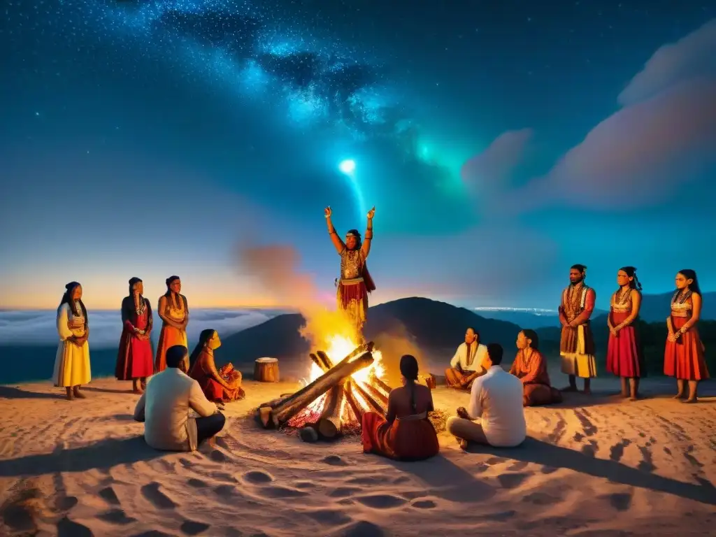 Ceremonia de paso en tribus nómadas: comunidad, tradición y energía ritual bajo el cielo estrellado