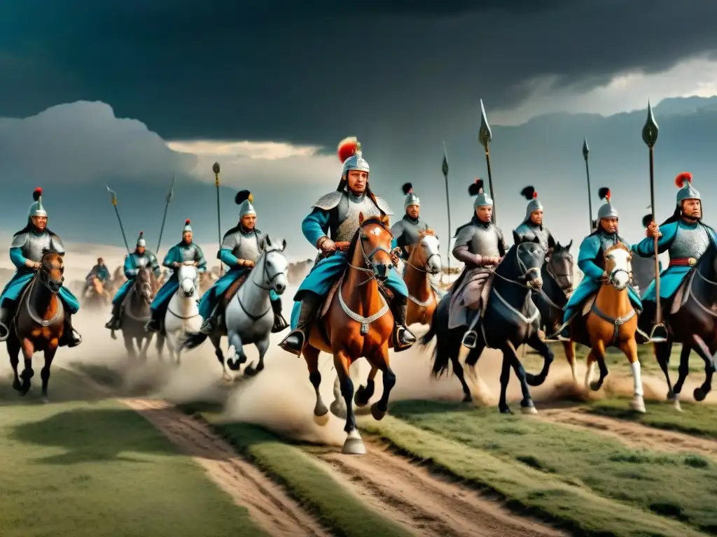 Genghis Khan lidera estrategias de guerra nómadas en una batalla épica