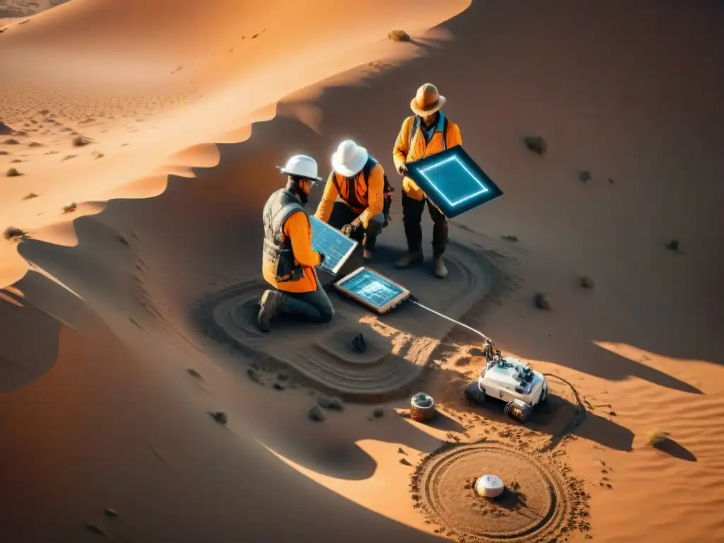 Innovaciones tecnológicas en excavación de tribus nómadas en desierto