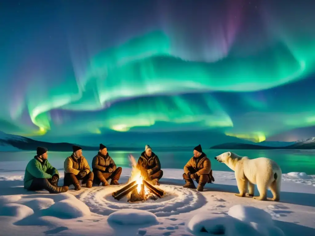 Majestuoso oso polar en la cultura ártica, mitos y conexión con el pueblo nómade