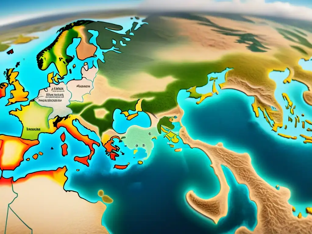 Mapa detallado de las estepas euroasiáticas, mostrando migraciones de tribus nómadas