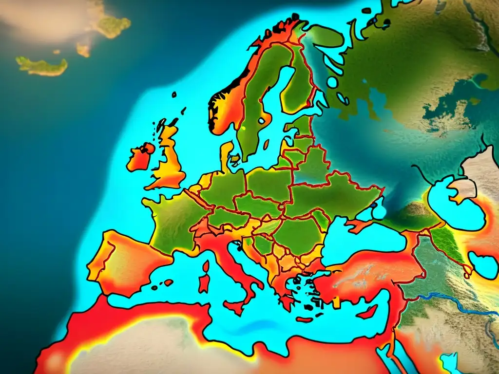 Mapa detallado de las rutas de invasiones nómadas en Europa y Asia, destacando paradas clave, batallas y territorios