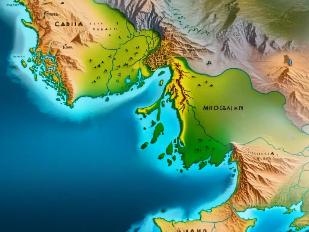 Mapa detallado de las rutas de migración de las tribus nómadas que formaron el poderoso Imperio Sasánida