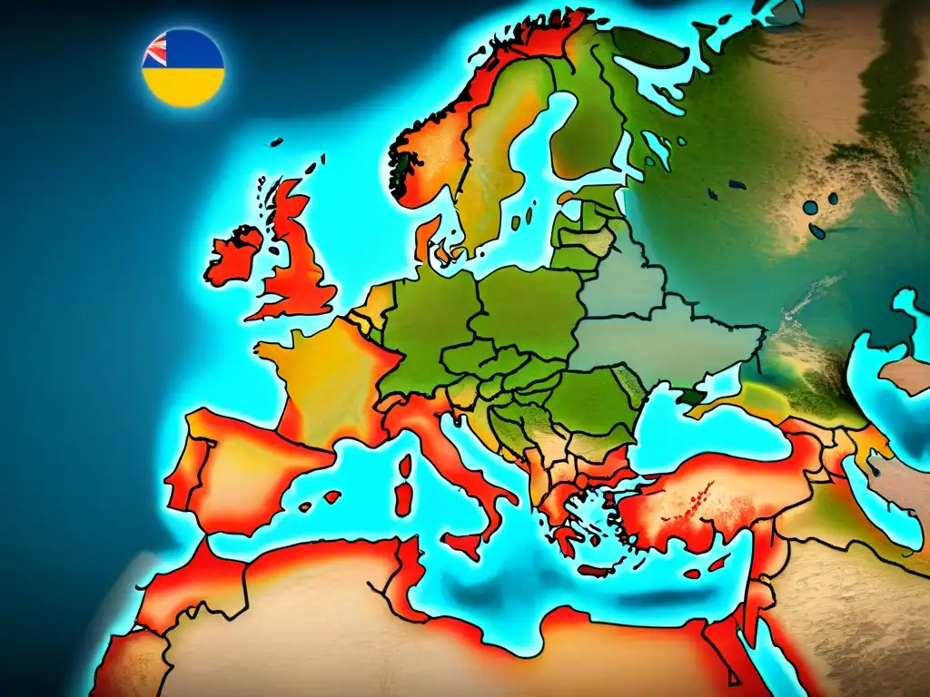 Mapa detallado de rutas de migración de tribus nómadas en Europa, destacando su influencia en la formación de Europa moderna