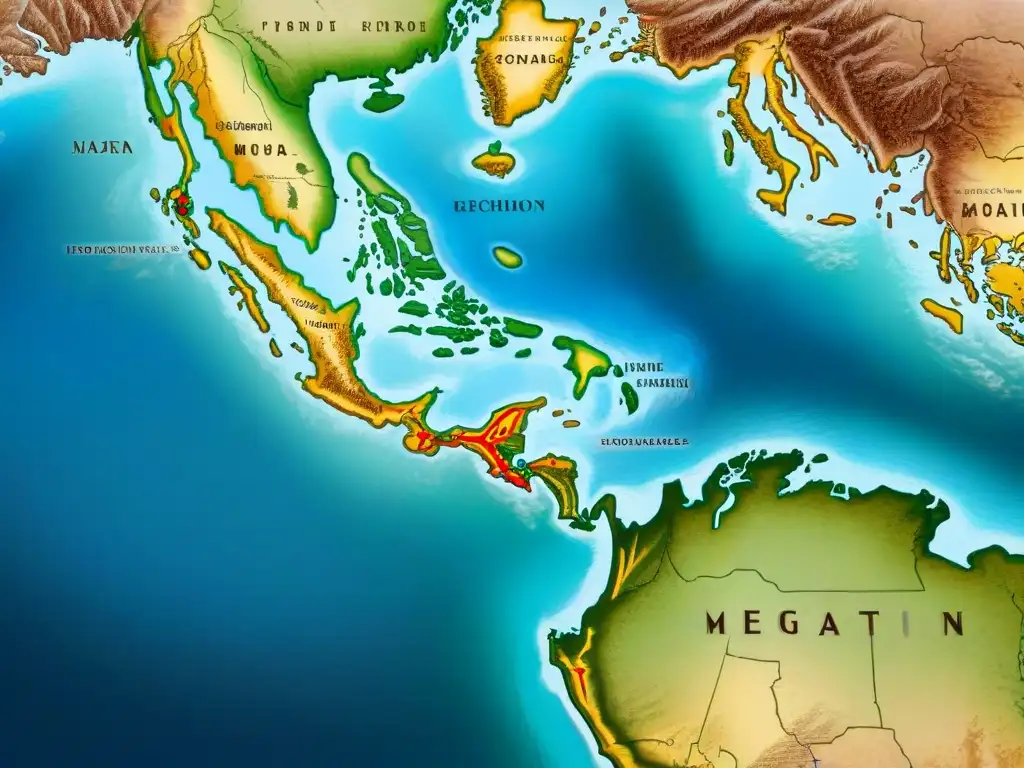 Mapa vintage detallado de migraciones humanas, con tonos terrosos y caligrafía delicada