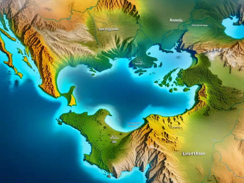 Mapa vintage detallado en 8k de rutas de migración de tribus nómadas, evocando historia y cultura