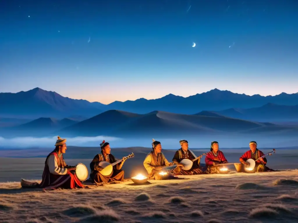 Melodías nómadas bajo cielos estrellados, conectando con la tierra y su música ancestral