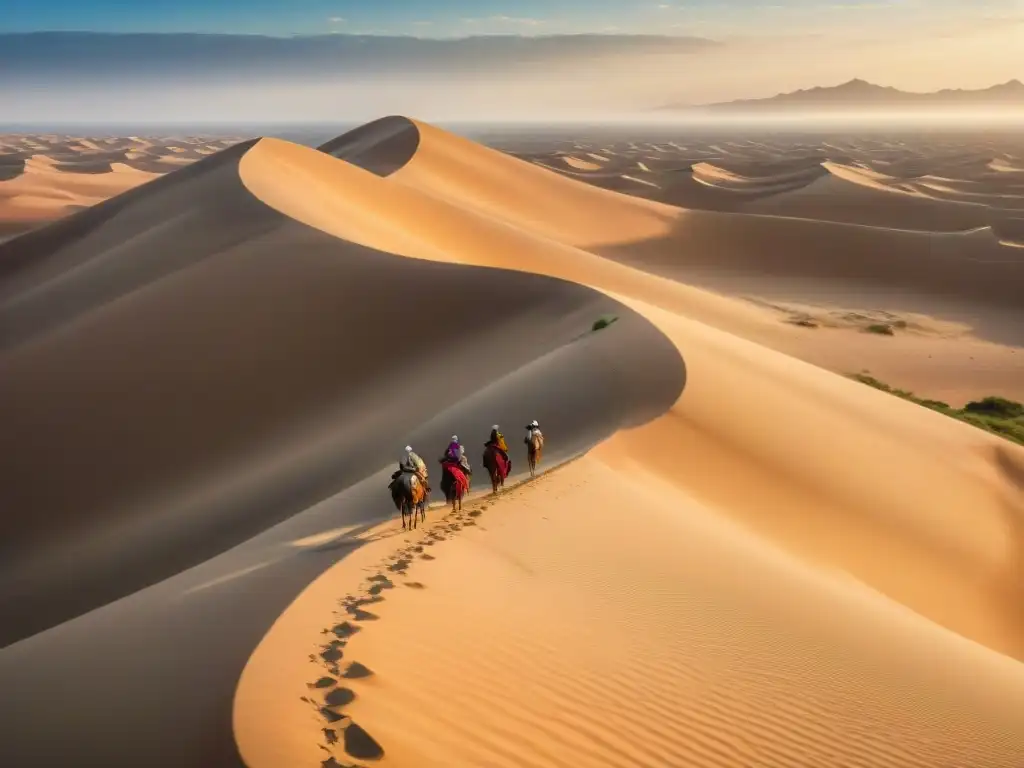 Una reunión diplomática entre tribus nómadas bajo el sol del Sahara