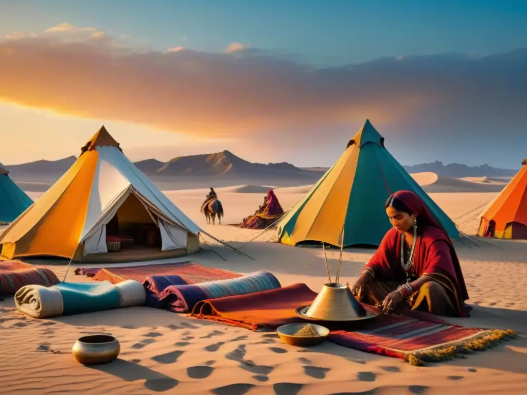 Tejedores nómadas en desierto: historia y cultura de textiles