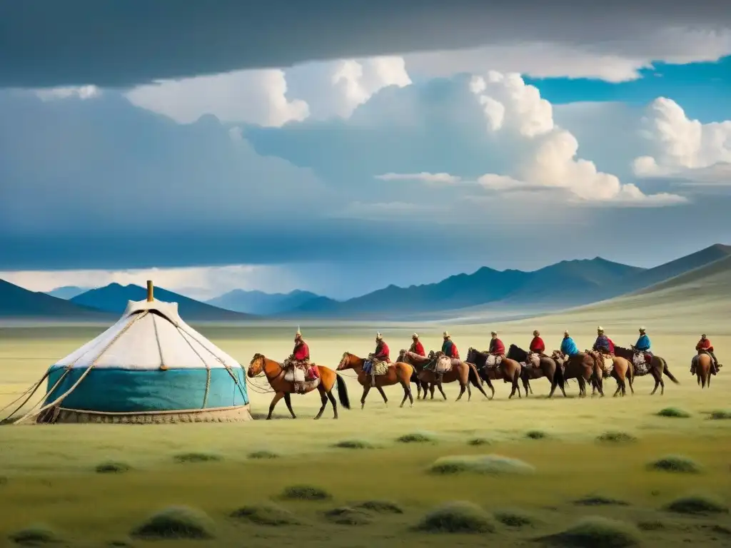 Una tribu nómada antigua de Mongolia se prepara para una expedición histórica a través de las vastas estepas