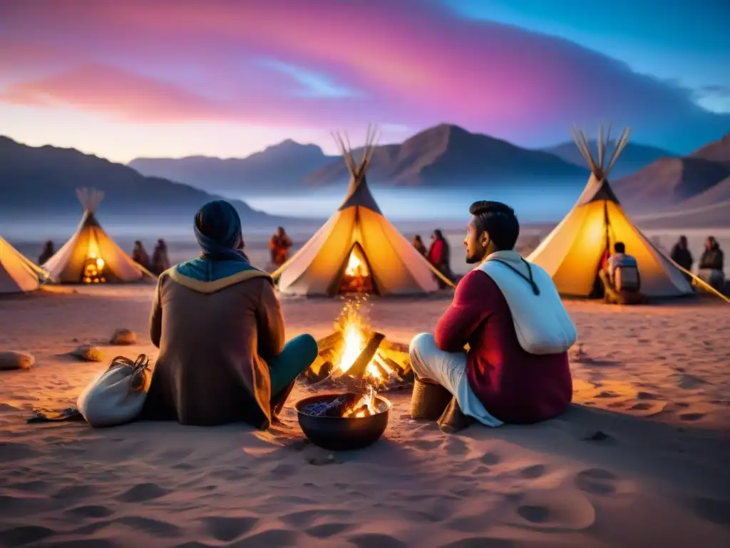 Tribo nómada bajo cielo estrellado: diversidad lingüística en el desierto Una tribu nómada preserva diversidad lingüística bajo un cielo estrellado en el desierto