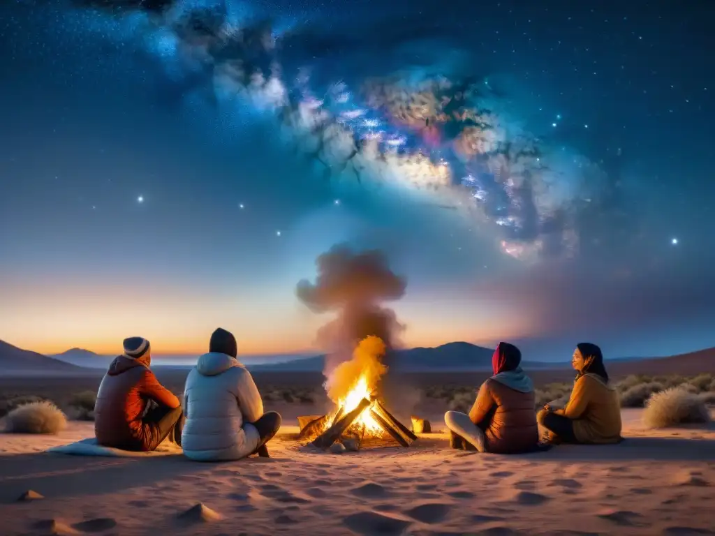 Una tribu nómada fascinada por la astronomía en medio del desierto estrellado