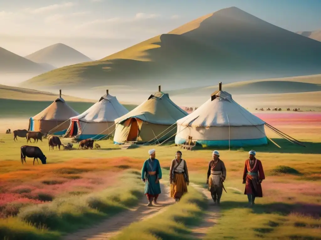 Fotografiando tribus nómadas en estepas: retrato detallado de la vida tradicional y conexión con la tierra
