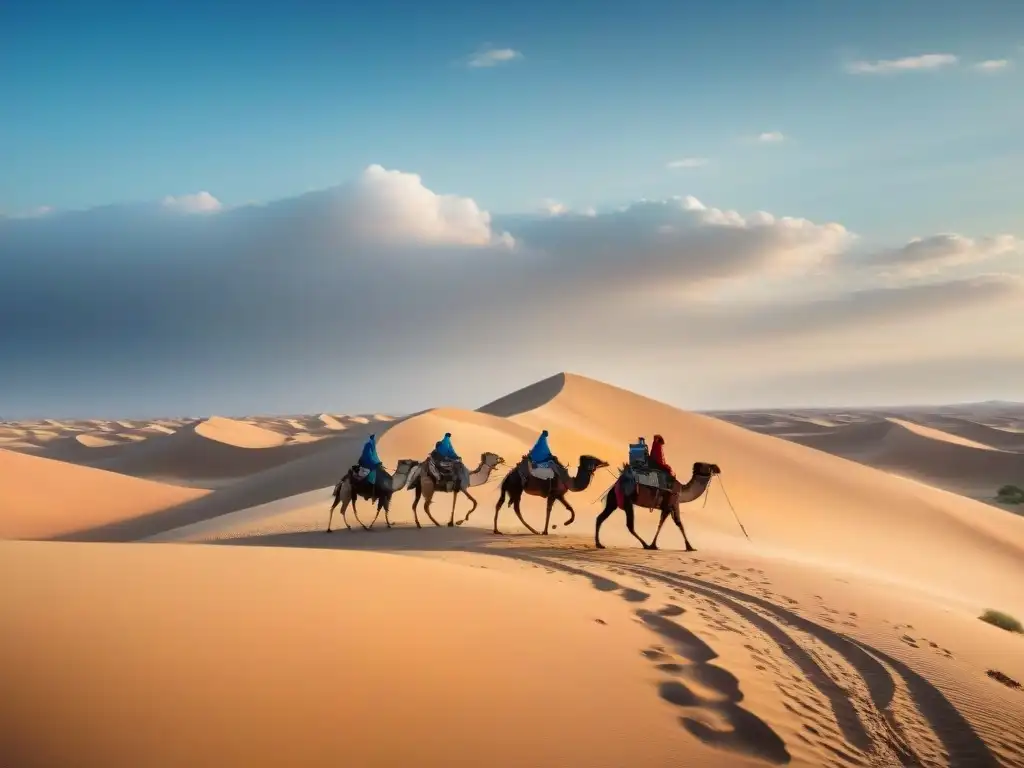 Viaje ancestral de tribus nómadas en un desierto, desafiantes ante el cambio climático